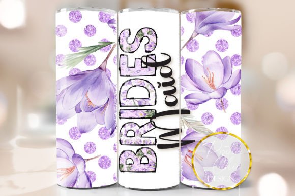 Bridesmaid Tumbler Wrap Wedding Design: Graphics for Crafts