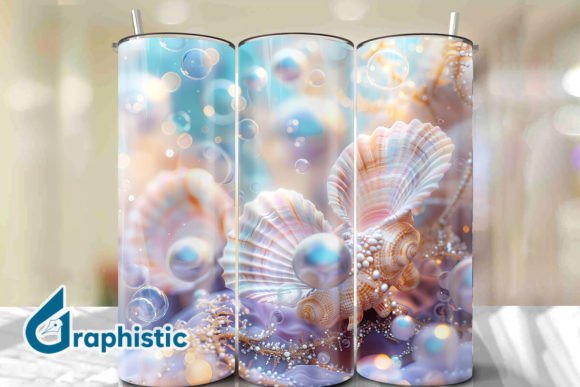 Bubbles Pearl Sunset Tumbler Wrap 29 Graphics & Backgrounds