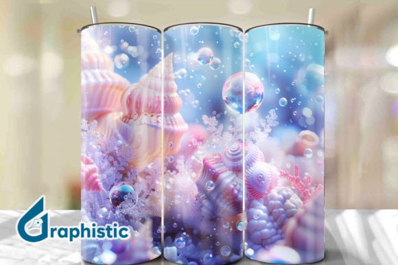 Bubbles Pearl Sunset Tumbler Wrap 34