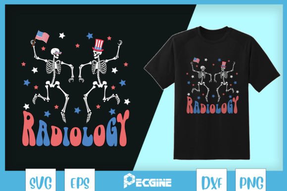 Dancing Skeleton Radiology X-ray SVG: Graphics for Bold T-Shirt Designs