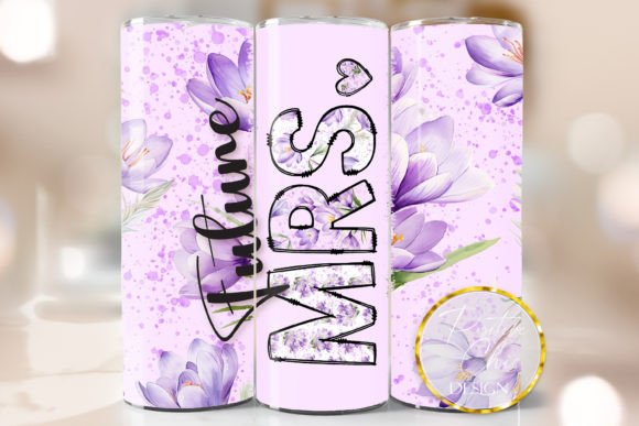 Future Mrs Floral Tumbler Wrap Wedding Graphics