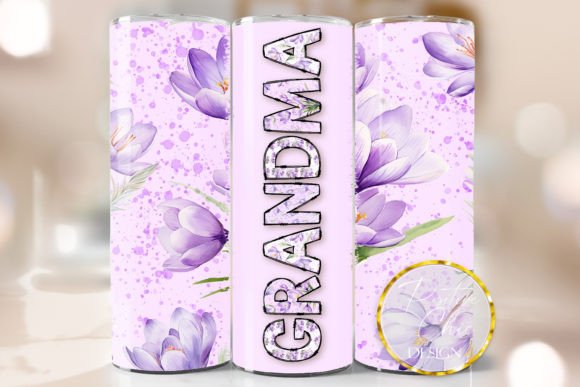 Grandma Purple Tumbler Wrap Sublimation: Graphics for Crafts
