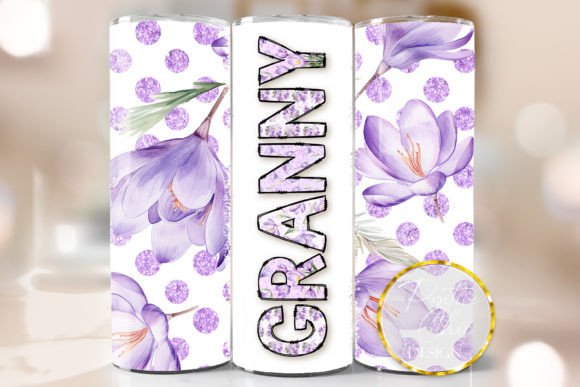 Granny Tumbler Wrap Mothers Day Design: Graphics for Crafts-Driven Brands