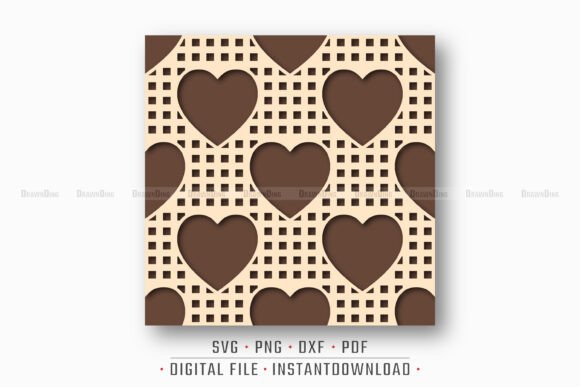 Heart Seamless Pattern Home Decor SVG