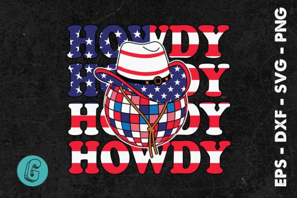 Howdy Cowboy Hat Flag SVG: Graphics for T-Shirt Designs