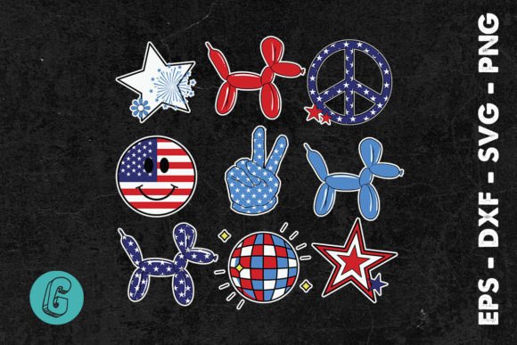Independence 4th of July SVG Graphics & Illustrations