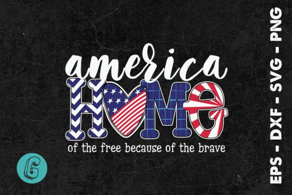 July 4th PNG Home of the Free SVG Graphics