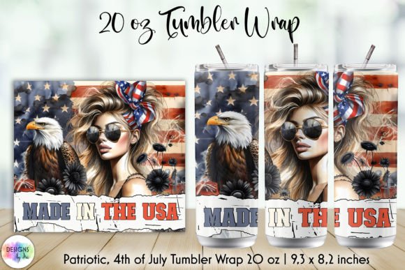 Made in the USA Patriotic Tumbler Wrap