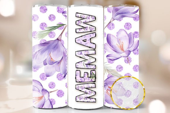 Memaw Tumbler Wrap Mothers Day Design