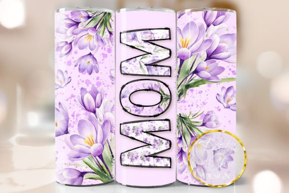 Mom Tumbler Wrap PNG Design for Crafts & Graphics