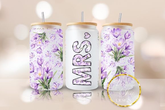 Mrs Libbey Glass Cup Wrap Wedding PNG