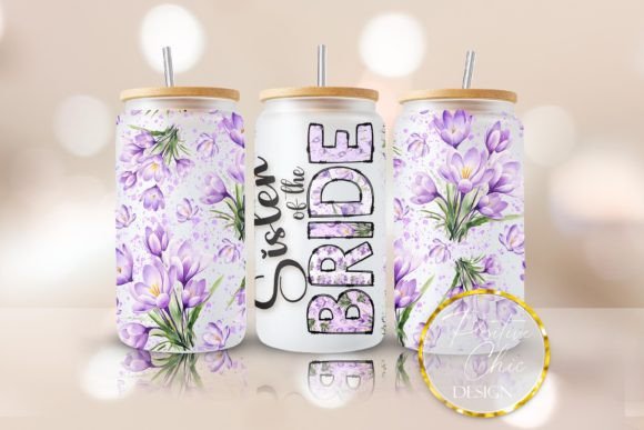 Sister of the Bride Libbey Cup Wrap PNG: Graphics for Crafts & Content